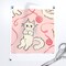 Cute Cats Pink White Knitting Mouse Kawaii Doodle Custom Printed Fabric by Spoonflower Various Fabrics by the Yard or Fat Quarter